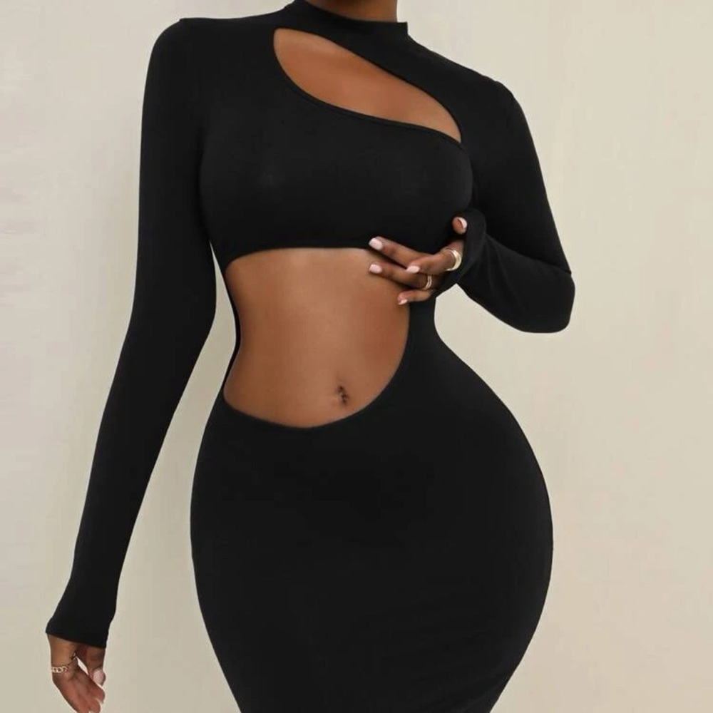 Sexy Black Cut Out Dress